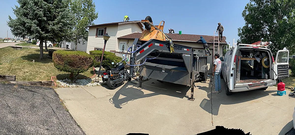 workers at a home